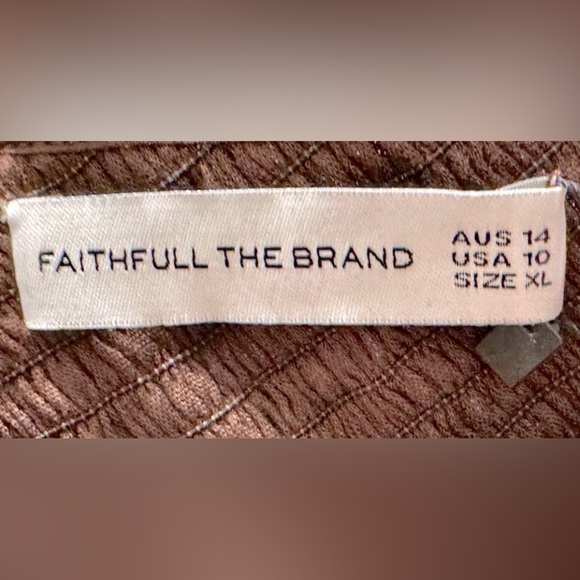 Faithful The Brand NWT SZ 10
Elegant Brown One-Shoulder
Midi Dress - Picture 6 of 9